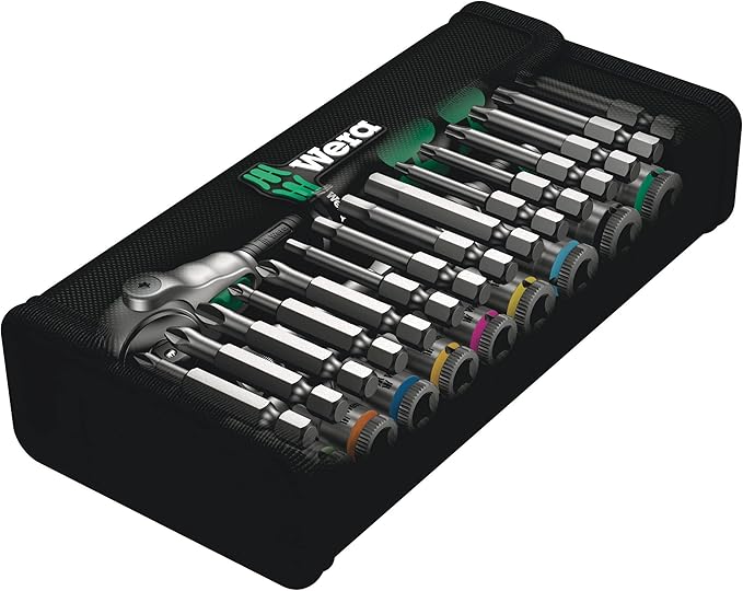 Wera 05004016001 8100 SA 6 Zyklop Metric Speed Ratchet Set, 28 Piece, 1/4" Drive image 2