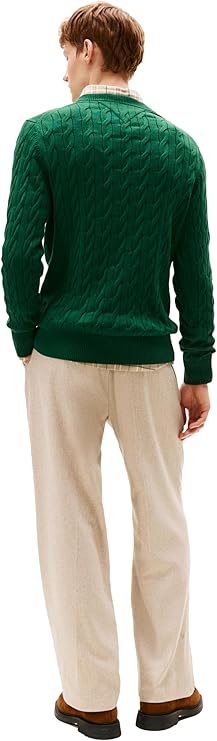 Tommy Hilfiger Men's Cable Knit Crewneck Sweater Lightweight Pullover image 4