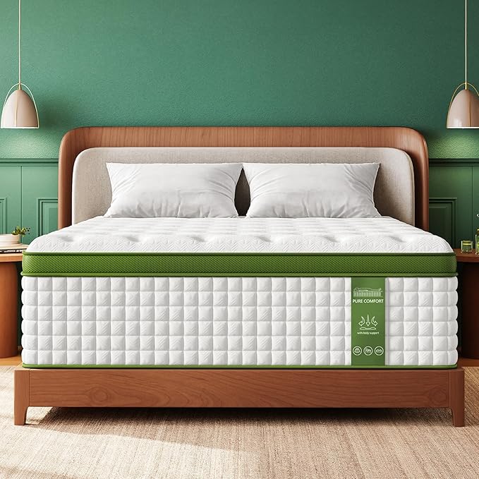 BedStory Queen Mattress for Side Sleepers & Couples,14 Inch Cooling Gel Hybrid Bed Extra Lumbar & Shoulder Support CertiPUR-US with 760+ Pocket Springs, Pain Relief Fiberglass-Free image 1