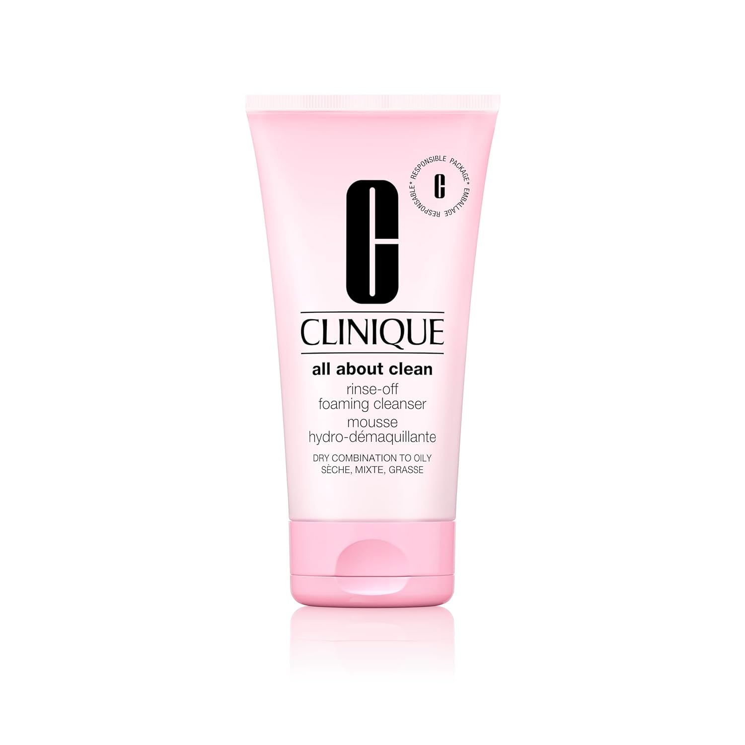Clinique All About Clean Rinse-Off Foaming Face Wash | Face Cleanser With Hyaluronic Acid + Glycerin For Oily Skin Types | Dissolves Makeup + Sunscreen image 1