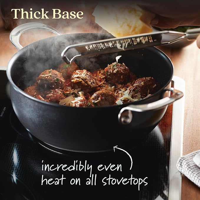 Anolon X Hybrid Nonstick Casserole Pan with Lid, Dark Gray image 4