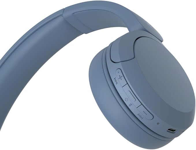 Sony WH-CH520 Wireless Headphones Bluetooth On-Ear Headset with Microphone and up to 50 Hours Battery Life with Quick Charging, Blue image 6