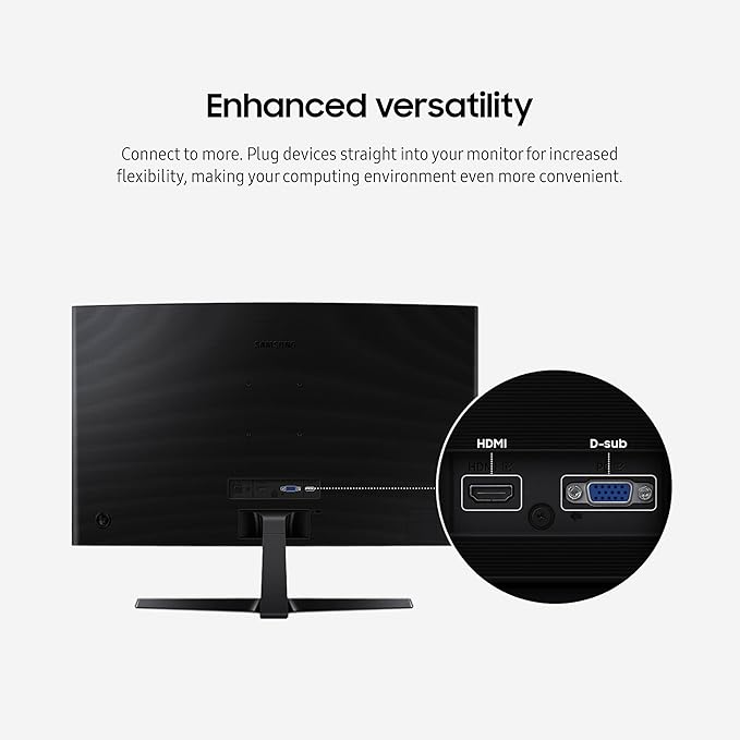 Samsung 27" Essential S3 (S36GD) Series FHD 1800R Curved Computer Monitor, 100Hz, Game Mode, Advanced Eye Comfort, HDMI and D-sub Ports, LS27D366GANXZA, 2024 image 7