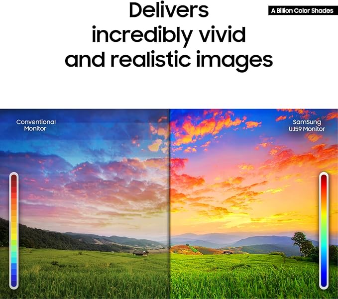 SAMSUNG 32" UJ59 Series 4K UHD (3840x2160) Computer Monitor,VA Panel, HDMI, Display Port, Eye Saver/Flicker Free Mode, FreeSync, LU32J590UQNXZA, Black image 5