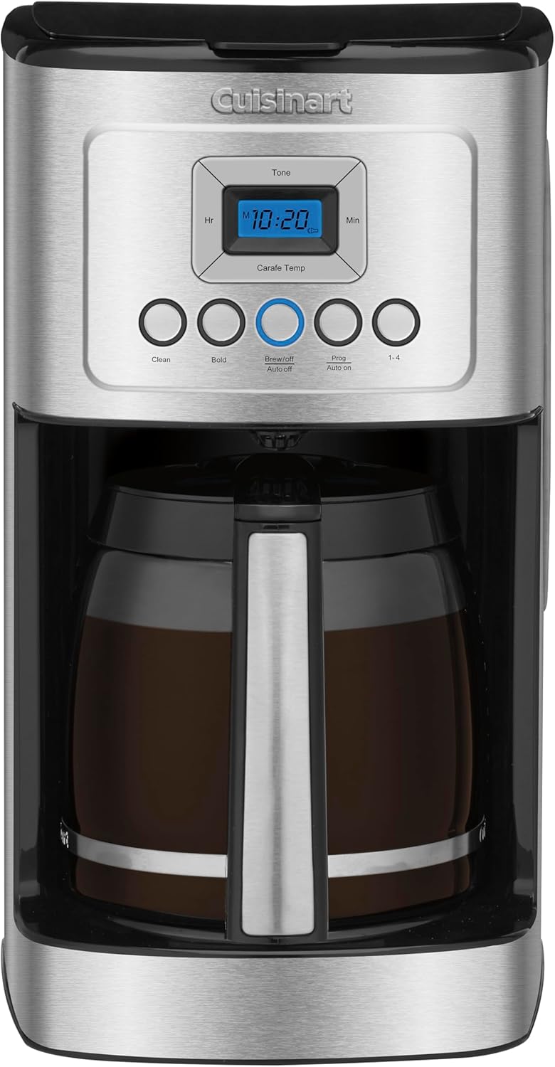 Cuisinart 14-Cup Coffee Maker, Programmable PerfecTemp Glass Carafe Coffee Machine with 1-4 Cup Setting, Brew Strength Control and Brew Pause, Stainless Steel, DCC-3200NAS image 1