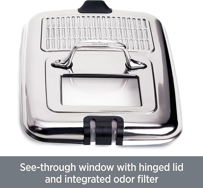 All-Clad Electric Deep Fryer with Basket and Lid, Stainless Steel Deep Fryer for Home Use, 1700W, Dishwasher Safe image 5