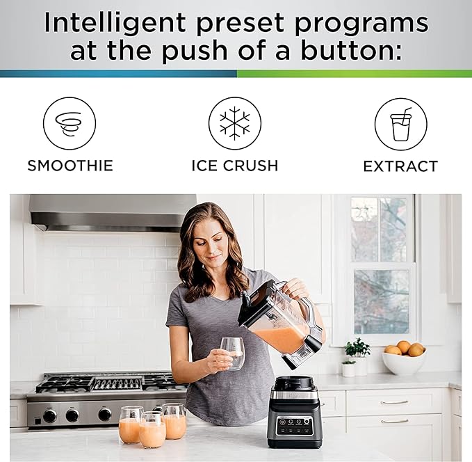 Ninja BN751 Professional Plus DUO Blender, 1400 Peak Watts, 3 Auto-IQ Programs for Smoothies, Frozen Drinks & Nutrient Extractions, 72-oz. Total Crushing Pitcher & (2) 24 oz. To-Go Cups, Black image 6