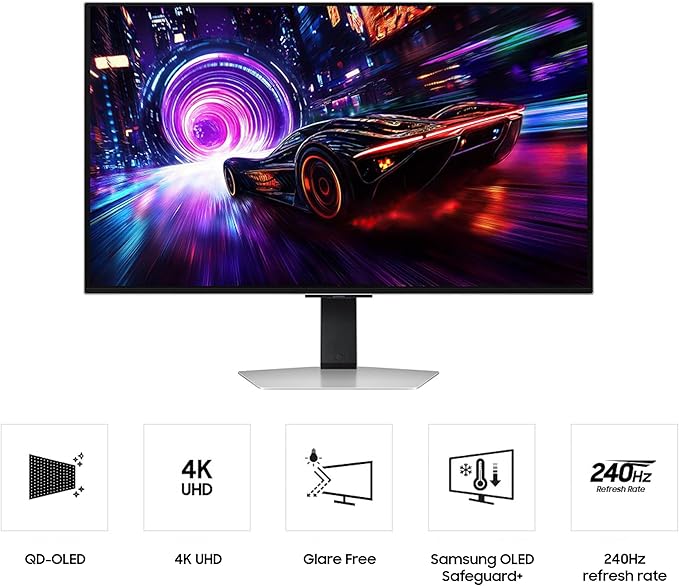 SAMSUNG 32” Odyssey QD-OLED G8 (G81SF), 4K, 240Hz, Gaming Monitor, 0.03ms Response Time, DisplayHDR True Black 400, AMD FreeSync™ Premium Pro, G-Sync Compatibile, 3 Yr Warranty, LS32FG810SNXZA, 2025 image 2
