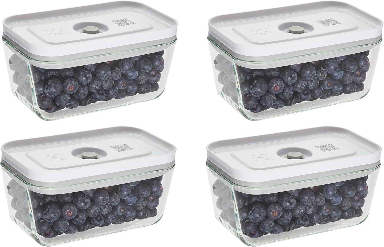 ZWILLING Fresh & Save 4-pc Small Glass Vacuum Sealer Food Storage Containers with Airtight Lids image 1