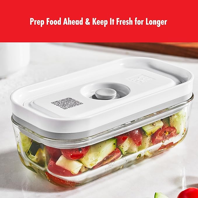 ZWILLING Fresh & Save 4-pc Small Glass Vacuum Sealer Food Storage Containers with Airtight Lids image 2