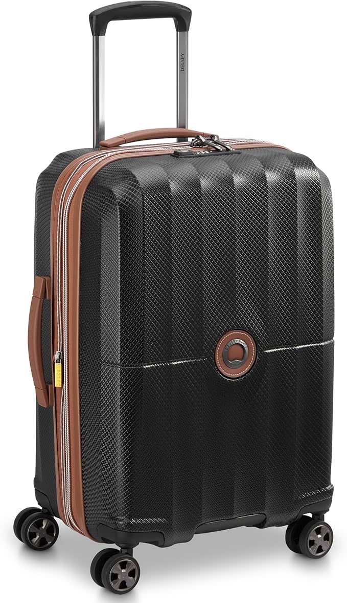 DELSEY PARIS Carrousel Hardside Expandable Luggage with Spinner Wheels, Black, Carry-on 21 Inch image 5
