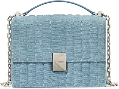 kate spade new york womens Deco Leather Flap Chain Crossbody image 1