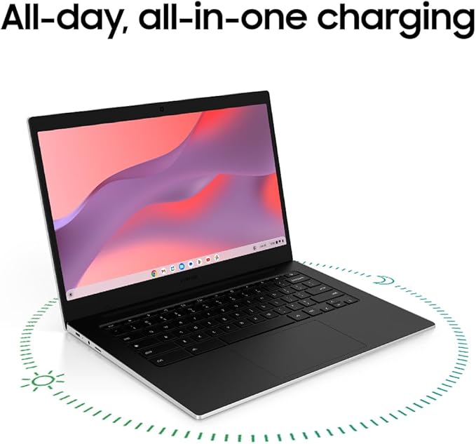 Samsung 14" Galaxy Chromebook Go Laptop PC Computer, Intel Celeron N4500 Processor, 4GB RAM, 64GB Storage, ChromeOS, XE340XDA-KA2US, Student Laptop, Silver image 2