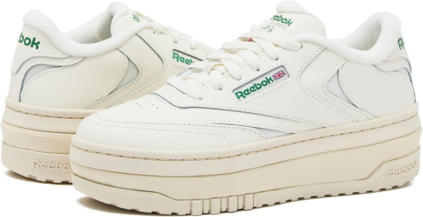 Reebok Club C Extra Platform Sneakers for Women - White Casual Tennis Women's Fashion Sneakers - Womens Shoes Size 5 to 11 image 6