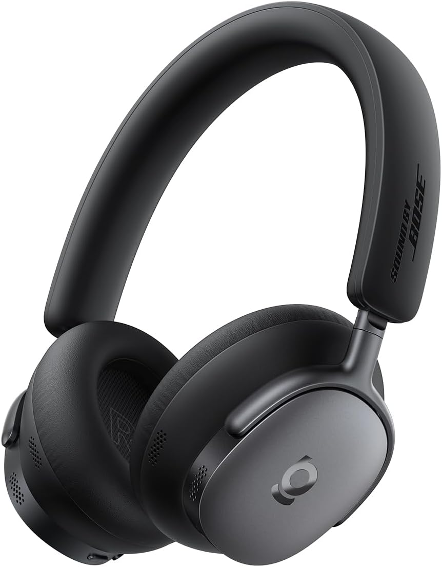 Baseus Inspire XH1 Adaptive Active Noise Cancelling Headphones, Sound by Bose, Dolby Audio, Premium Real-Time Adaptive ANC, Adaptive Tuning Rich Sound, Hi-Res Audio, 100H Playtime - Cosmic Black image 1