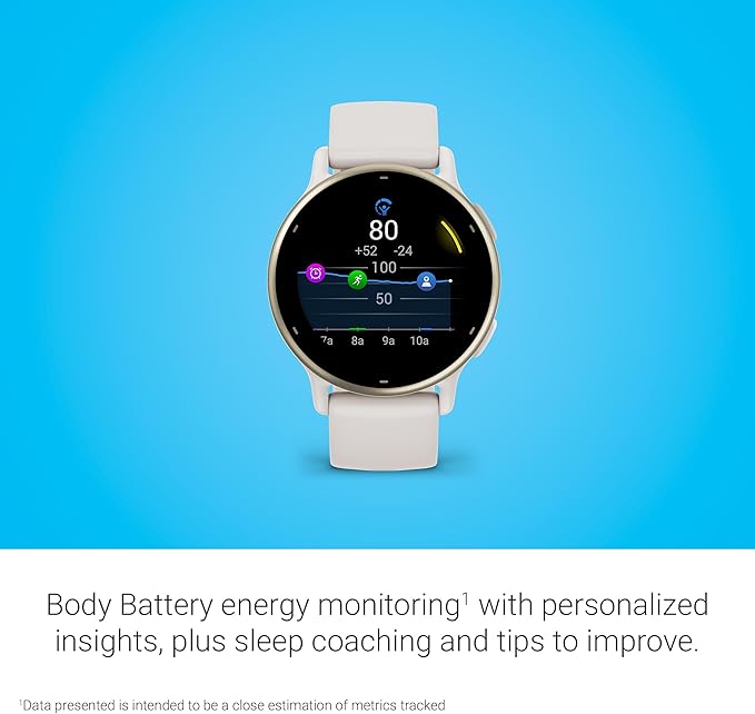 Garmin vívoactive 5, Health and Fitness GPS Smartwatch, AMOLED Display, Up to 11 Days of Battery, Ivory image 4