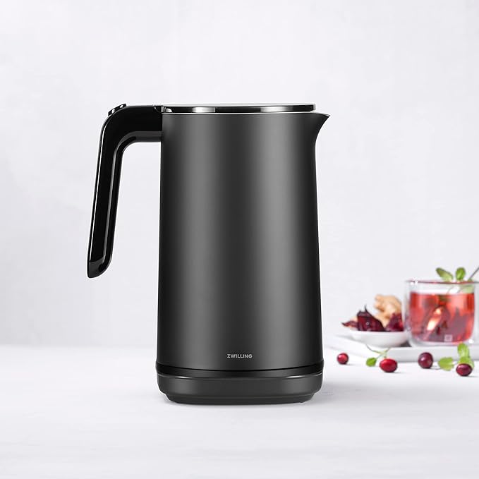 ZWILLING Enfinigy Cool Touch 1.5-Liter Electric Kettle Pro, Cordless Tea Kettle & Hot Water - Black image 5