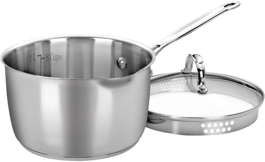 Cuisinart 7193-20P Chef's Classic Stainless 3-Quart Cook and Pour Saucepan with Cover image 1