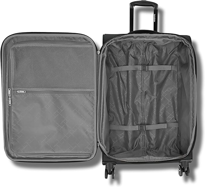 Samsonite Saire LTE Softside Expandable Luggage with Spinner Wheels, Black, 3-Piece Set (Carry On/Medium/Large) image 5