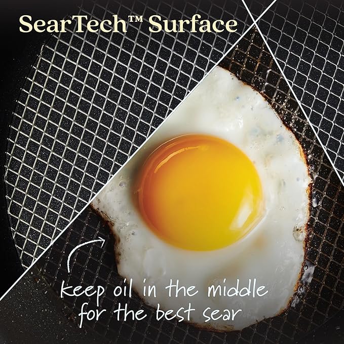 Anolon X Aluminum Nonstick Cookware Frying Pans/Skillet Set, 8.25 Inch and 10 Inch - Dark Gray image 3