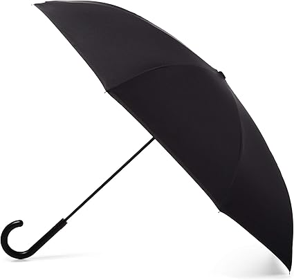 Totes InBrella - Reverse Close Umbrella with Invisible Water Repellent Coating - Auto Close, Inverted, Dripless, and Stormproof for Rainy Weather image 4