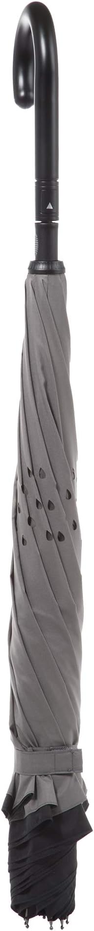 Totes InBrella - Reverse Close Umbrella with Invisible Water Repellent Coating - Auto Close, Inverted, Dripless, and Stormproof for Rainy Weather image 6