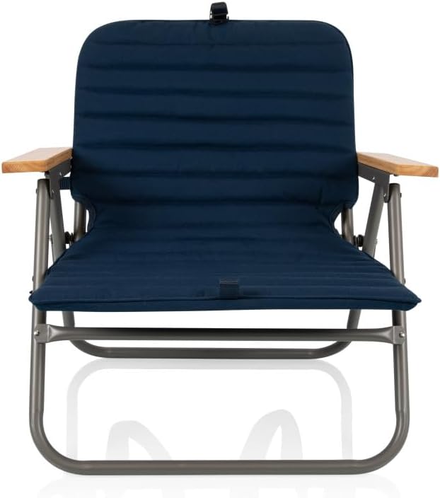 PICNIC TIME Descanso Padded Beach Chair, Low Camping Chair with Removable Washable Cover, Backpack Beach Chair image 4