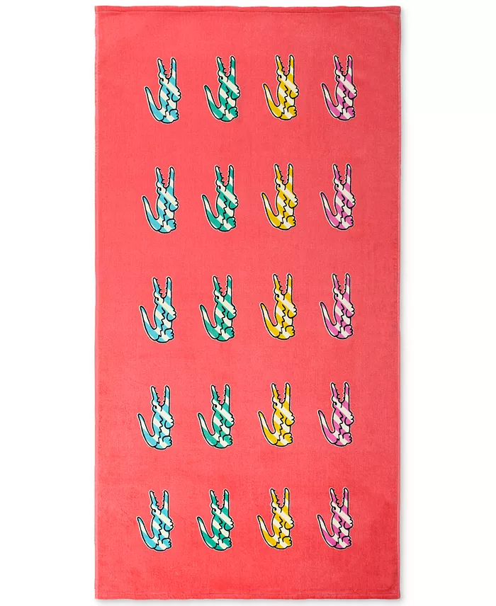 Lacoste Home Multi Croc Cotton Beach Towel, 36" x 72" image 2