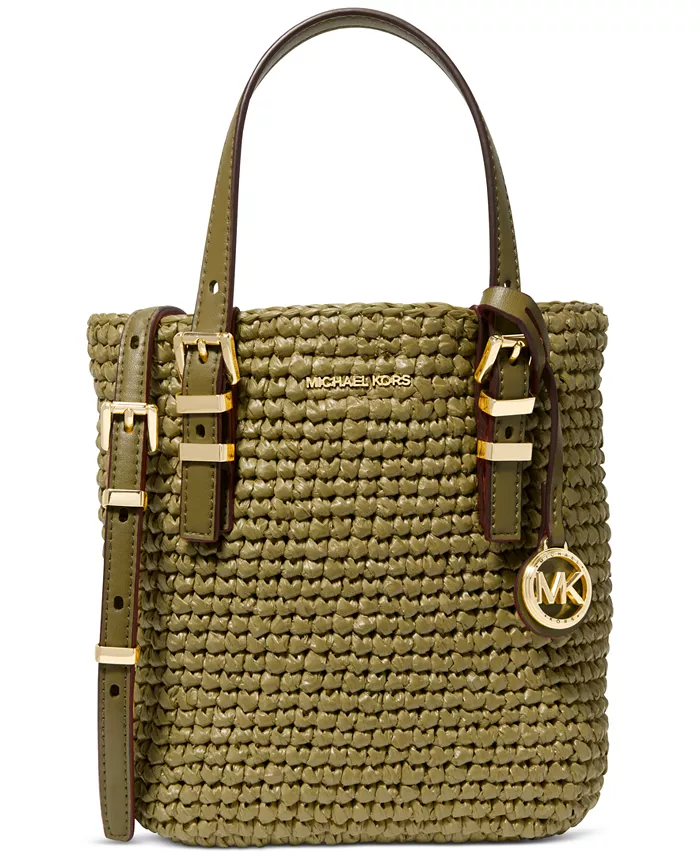 Quinn Small North South Woven Tote Crossbody image 1