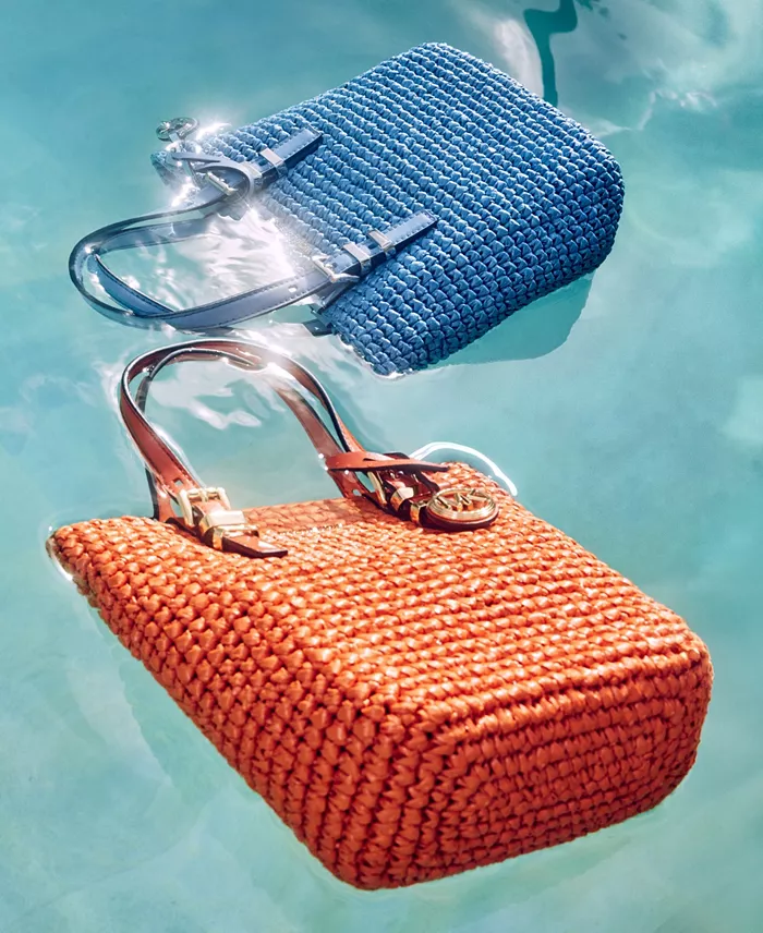 Quinn Small North South Woven Tote Crossbody image 5