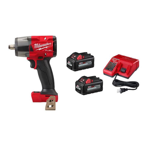 M18 FUEL Gen-2 18V Lithium-Ion Brushless Cordless Mid Torque 1/2 in. Impact Wrench with (2) 6.0Ah Batteries and Charger image 1