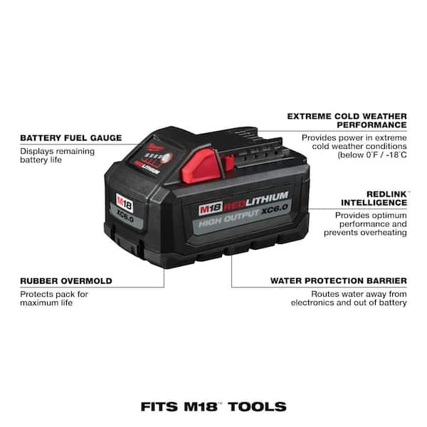 M18 FUEL Gen-2 18V Lithium-Ion Brushless Cordless Mid Torque 1/2 in. Impact Wrench with (2) 6.0Ah Batteries and Charger image 8