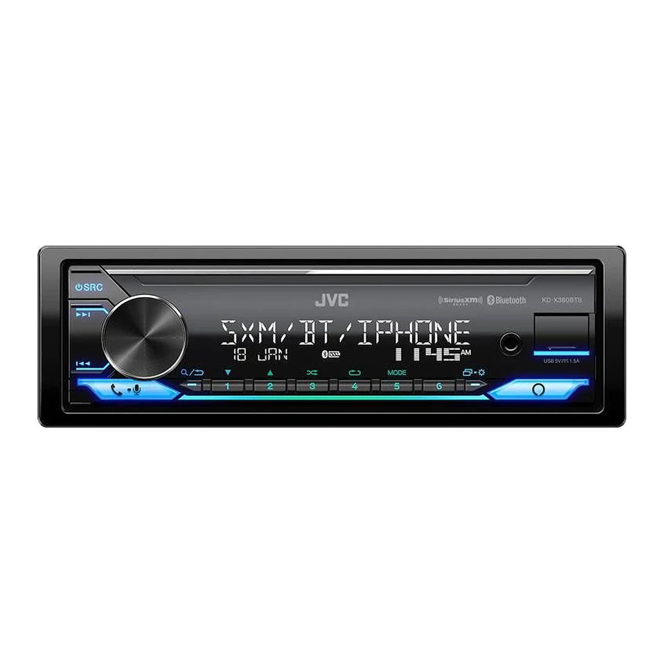JVC KD-X380BTS Single DIN Bluetooth USB/AUX AM/FM Stereo Car Audio Receiver image 2