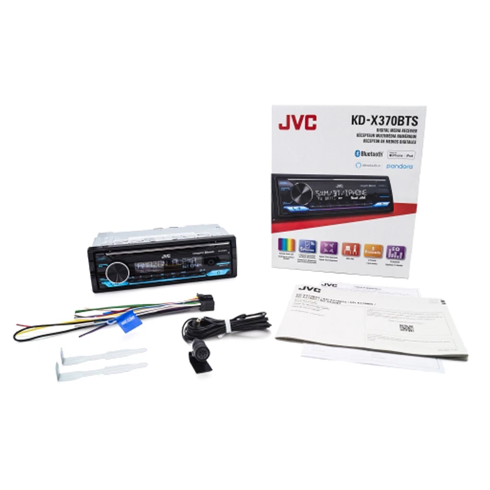 JVC KD-X380BTS Single DIN Bluetooth USB/AUX AM/FM Stereo Car Audio Receiver image 6