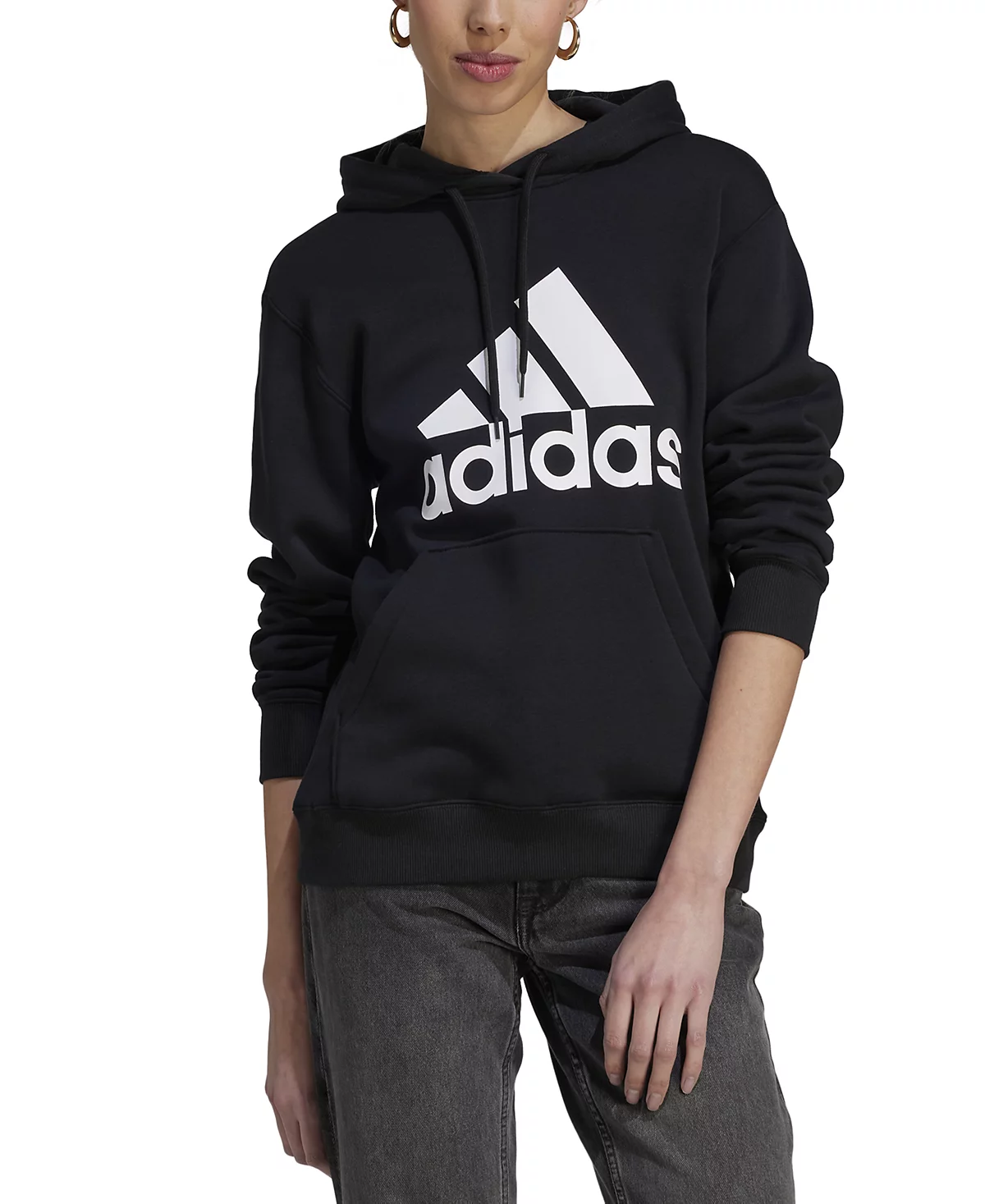 Adidas Women's Big Logo Fleece Hooded Sweatshirt image 1