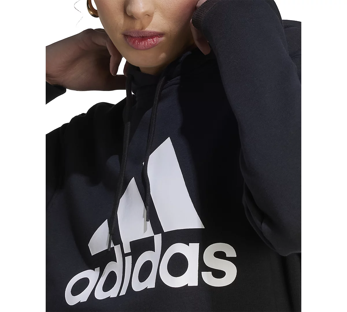 Adidas Women's Big Logo Fleece Hooded Sweatshirt image 4