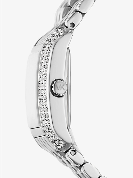 Petite Emery Pavé Silver-Tone Double Wrap Watch image 2