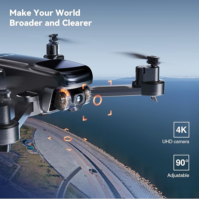 Ruko U11S Drones with Camera for Adults 4k, Built-in Remote ID, 120° FOV, GPS Auto Return, 40 Min Flight, 5G Live Transmission, Foldable Mini FPV Quadcopter for Beginners with Follow Me, Circle Fly image 4