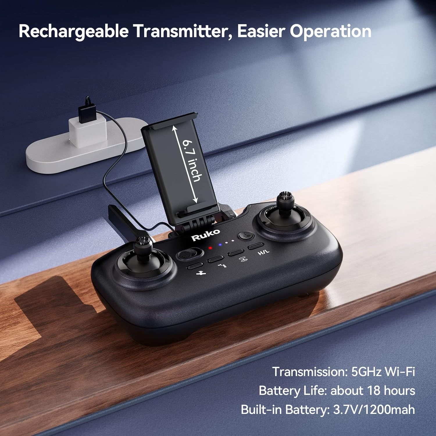 Ruko U11S Drones with Camera for Adults 4k, Built-in Remote ID, 120° FOV, GPS Auto Return, 40 Min Flight, 5G Live Transmission, Foldable Mini FPV Quadcopter for Beginners with Follow Me, Circle Fly image 7