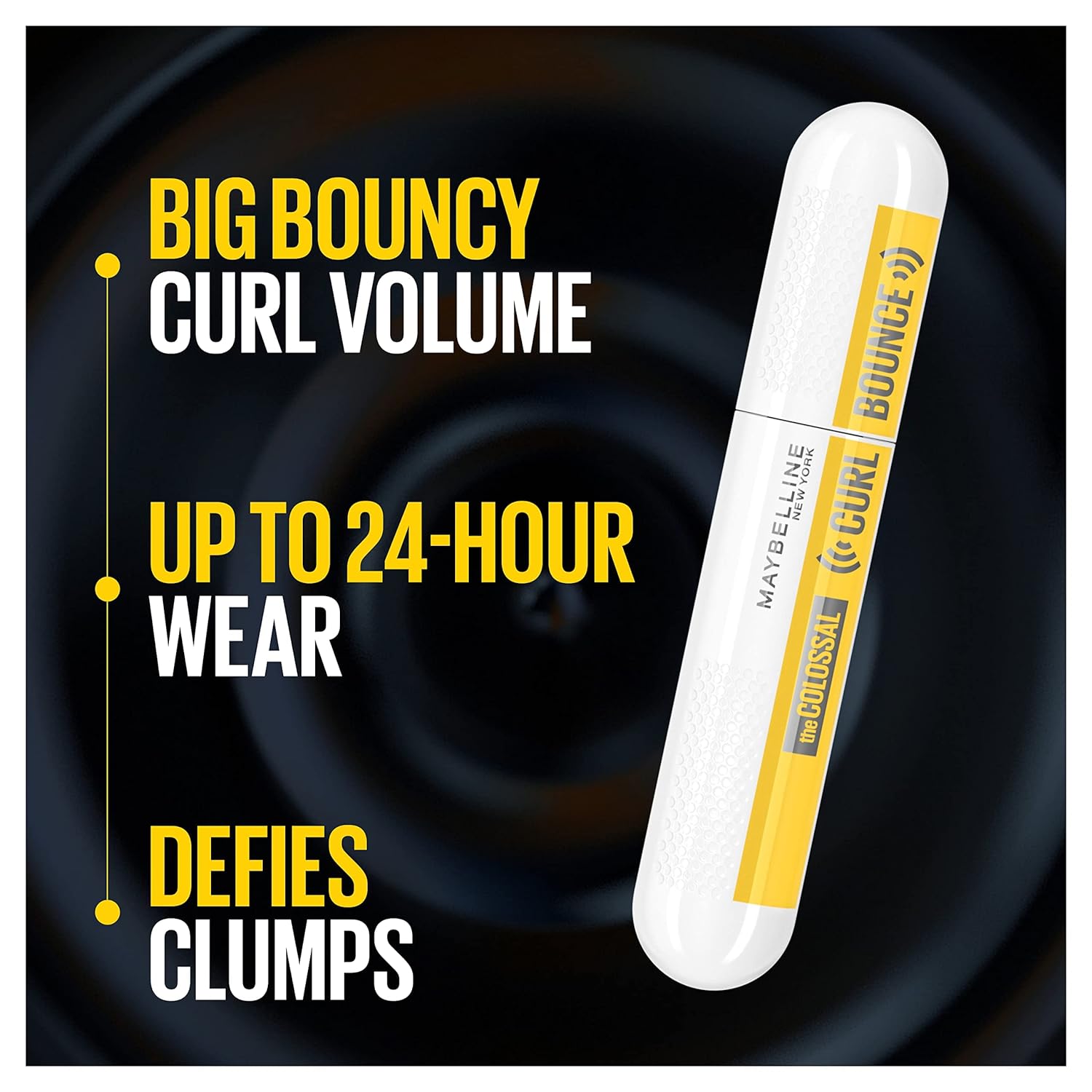 Maybelline Volum' Express Colossal Curl Bounce Washable Curling Mascara, Very Black, 1 Count image 2