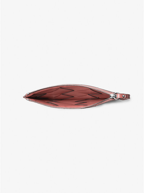 Jet Set Travel Extra-Large Woven Leather Wristlet image 2