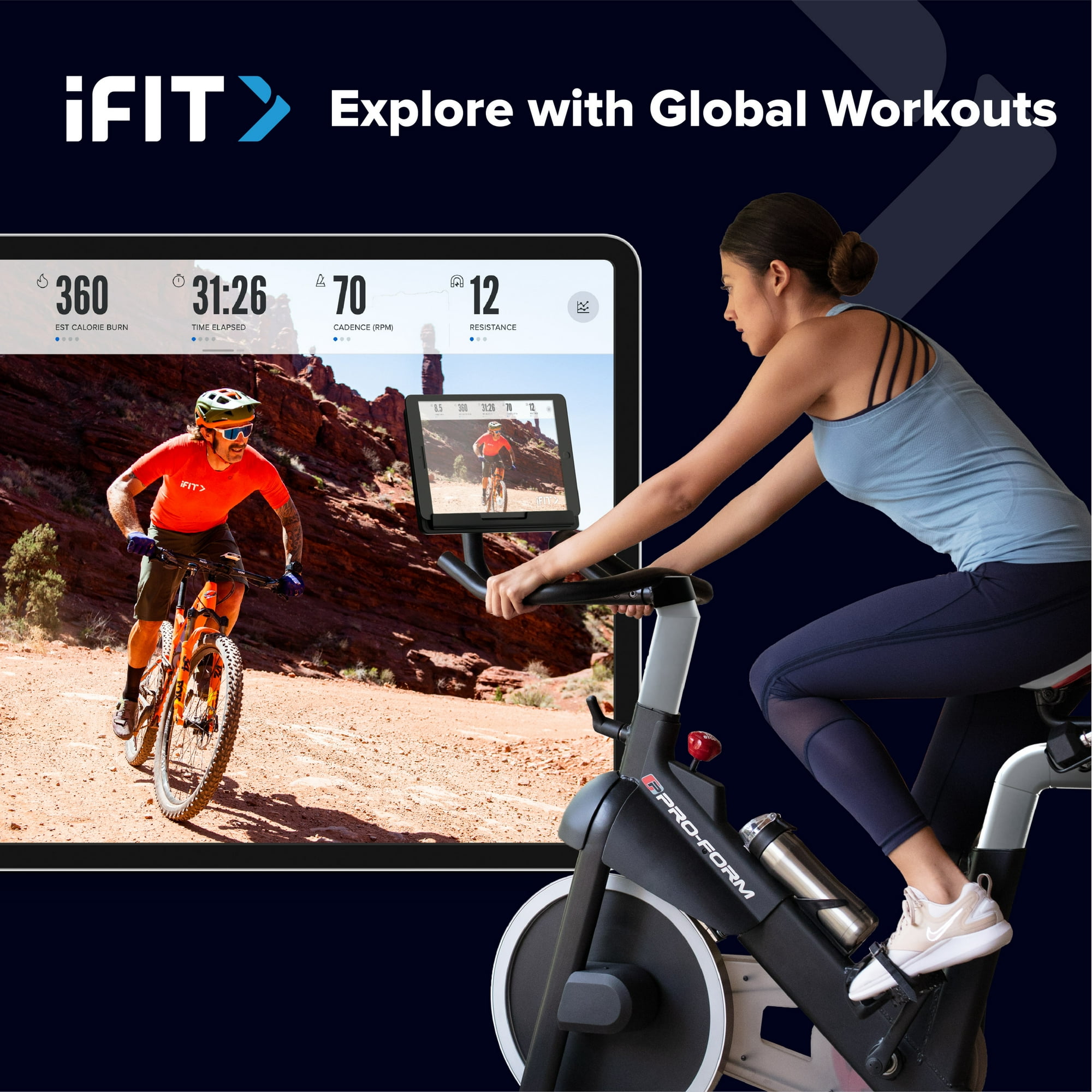 ProForm Carbon CX Exercise Bike with 3 Lb Dumbbell Set and 30-Day iFIT Membership image 4