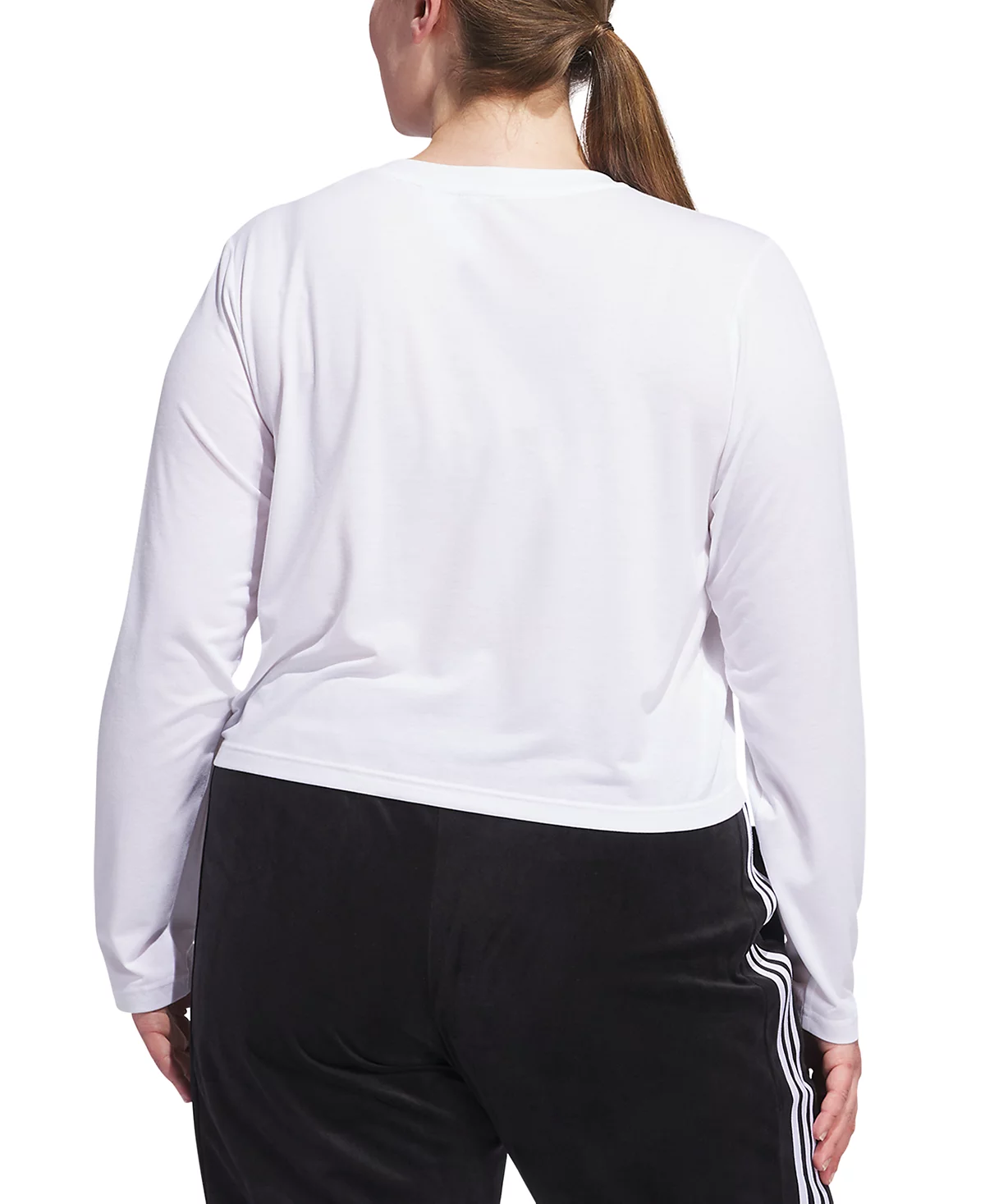 Adidas Plus Size Studded Logo Long-Sleeve T-Shirt image 2