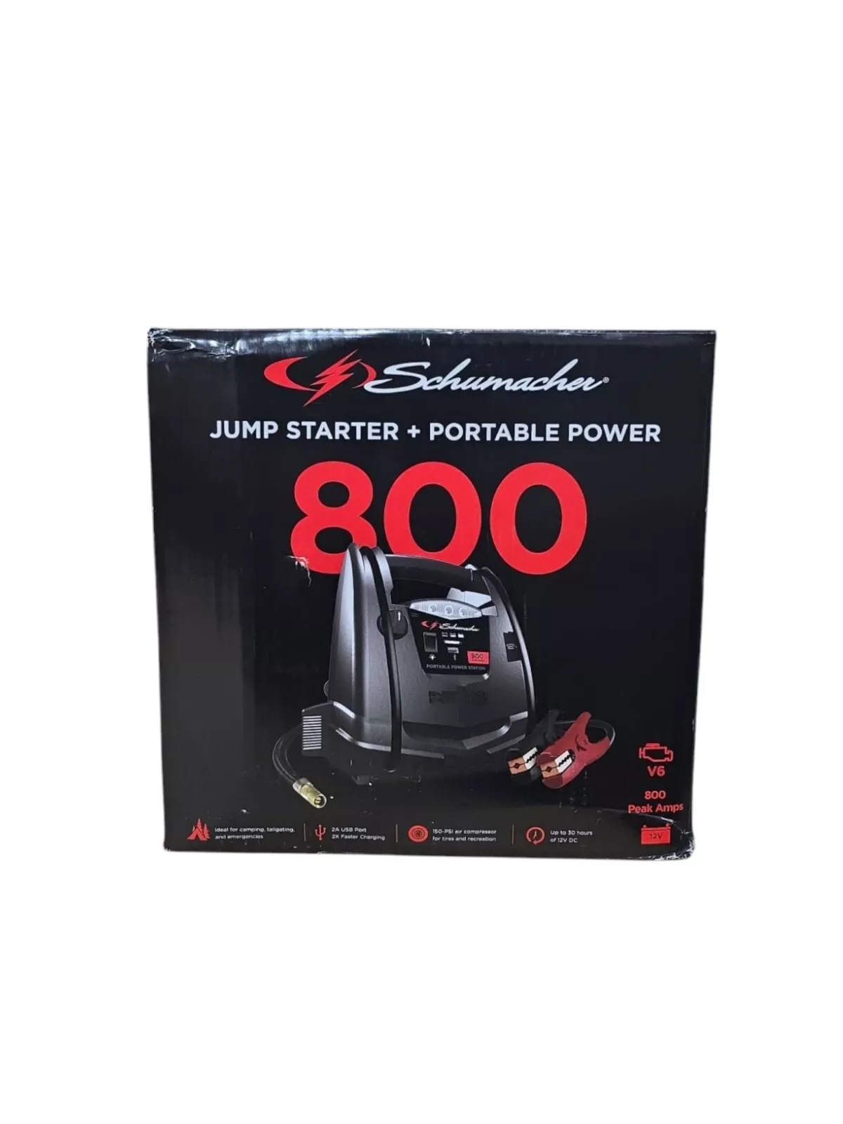 Schumacher SJ1583 Portable Power Station 800A Jump Starter 150-PSI Compressor image 1