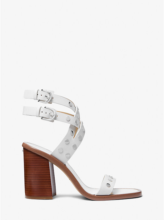 Irene Studded Leather Block Heel Sandal image 2