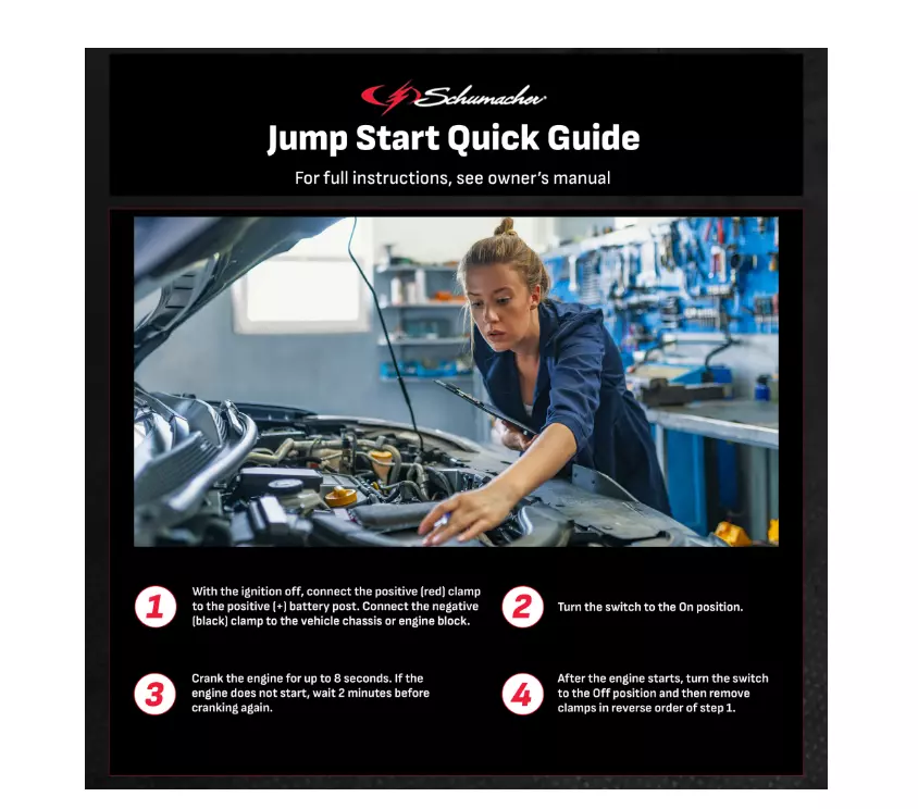 Schumacher SJ1583 Portable Power Station 800A Jump Starter 150-PSI Compressor image 7