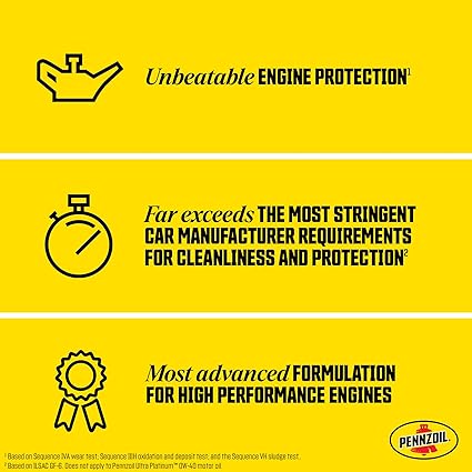 Pennzoil Ultra Platinum Full Synthetic 0W-20 Motor Oil, 5 Quart (3 Pack) image 4