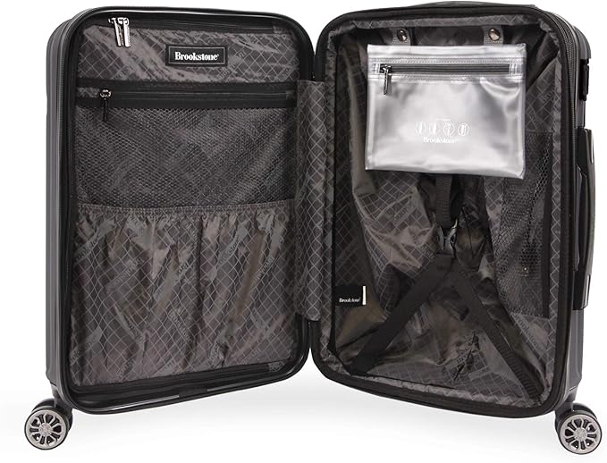 Nelson Spinner Suitcase, Black, Carry-On image 2