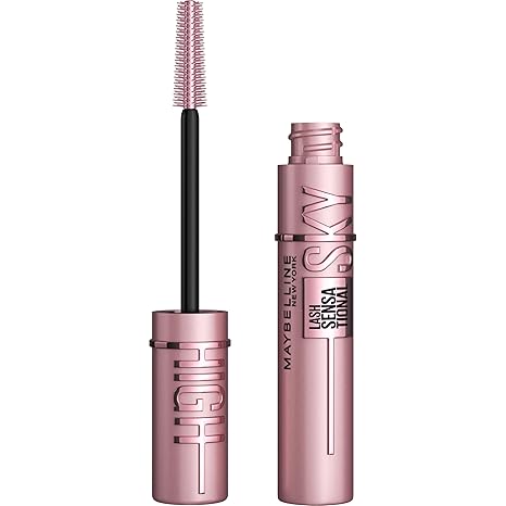 Maybelline Lash Sensational Sky High Washable Mascara Makeup, Volumizing, Lengthening, Defining, Curling, Multiplying, Buildable Formula, Blackest Black, 1 Count image 1