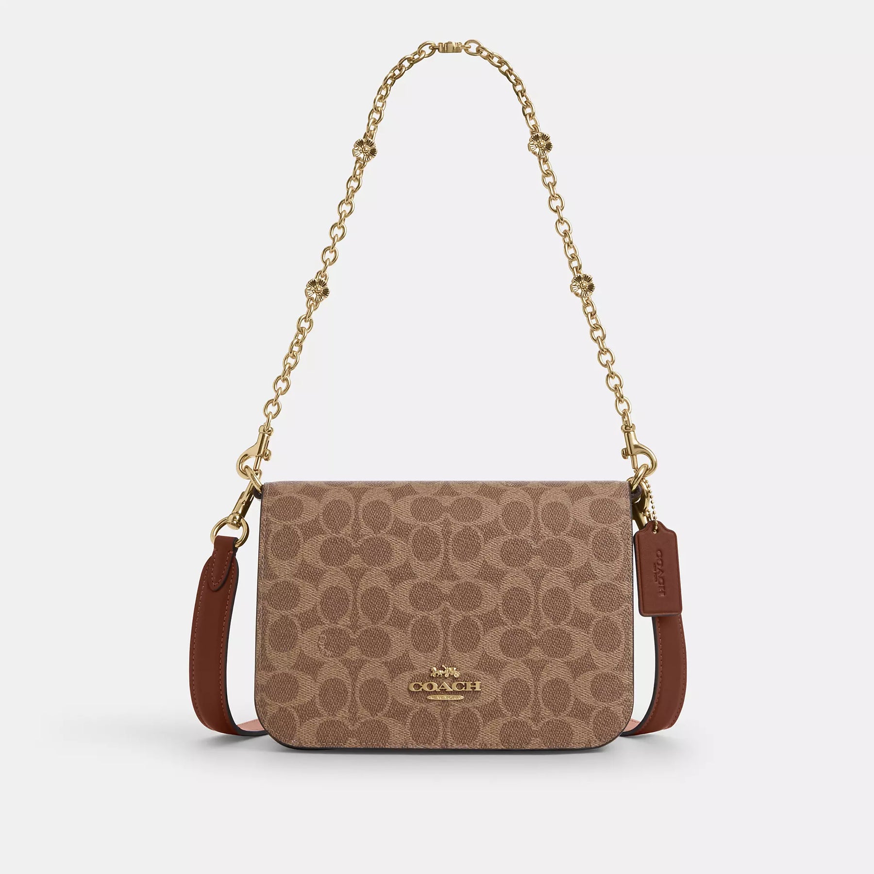 Quinn Bag In Signature Canvas With Floral Chain image 1